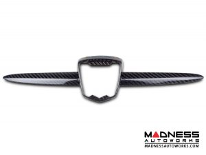 FIAT 500 Front Emblem Trim - Carbon Fiber -  ABARTH model